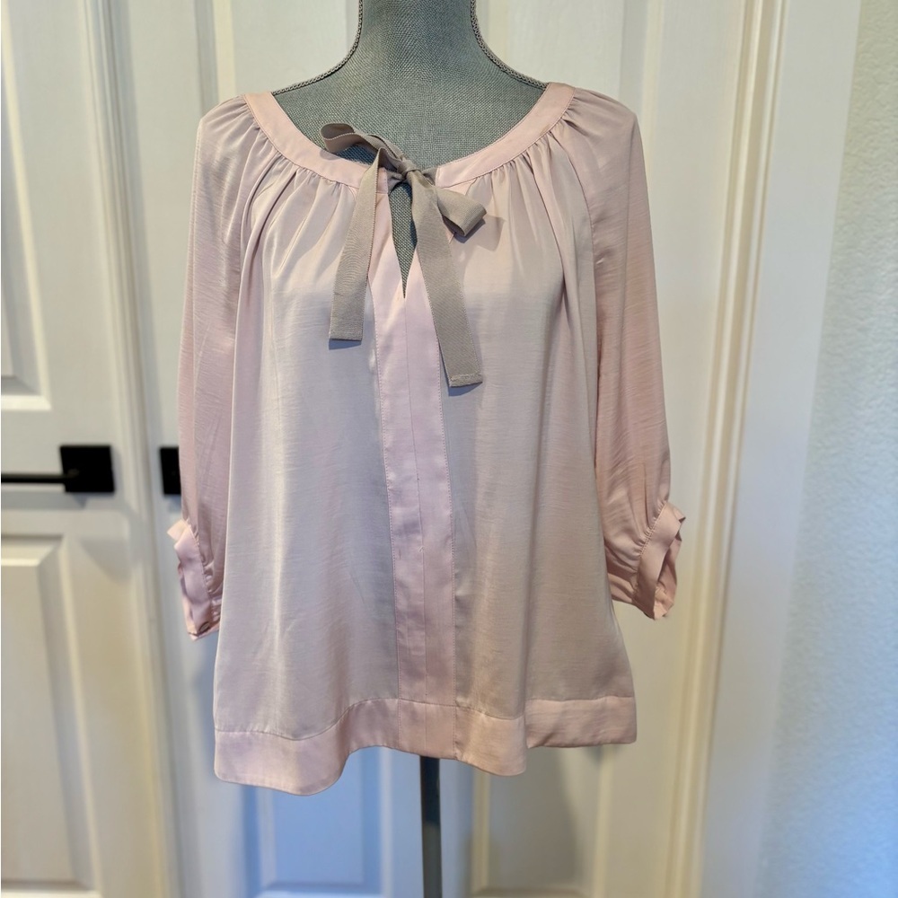 H&M Women’s Pink Top Size 14‎ Business Casual Party Date Night Bow